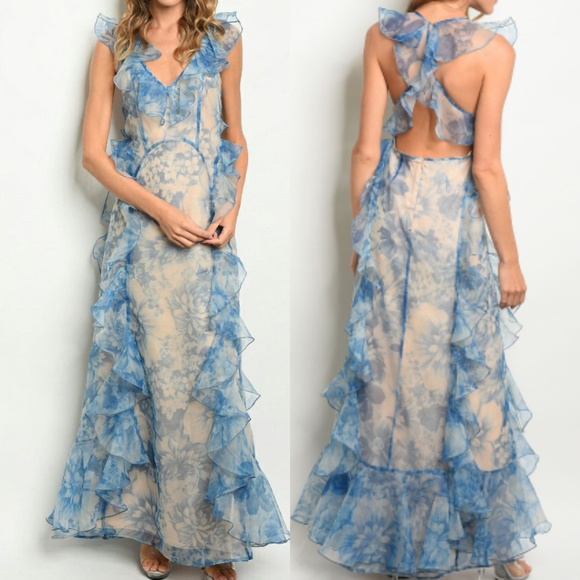 Dresses & Skirts - 🍁GORGEOUS BLUE NUDE DRESS -101